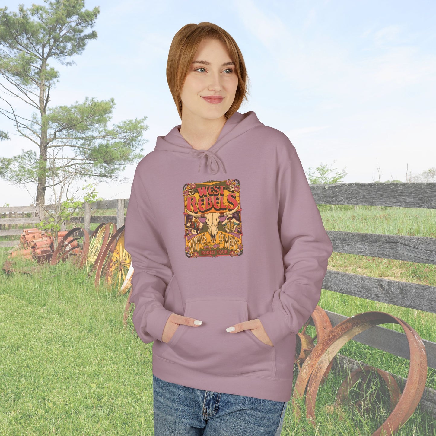 West Rebels Hippies & Cowboys Hoodie