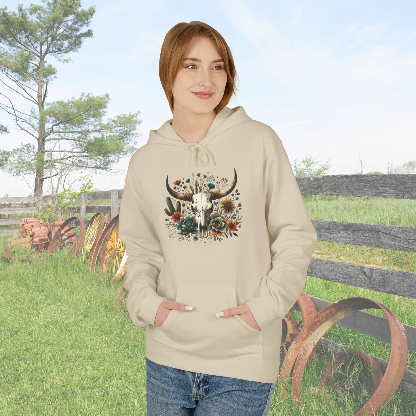 Western Cow Skull Hoodie