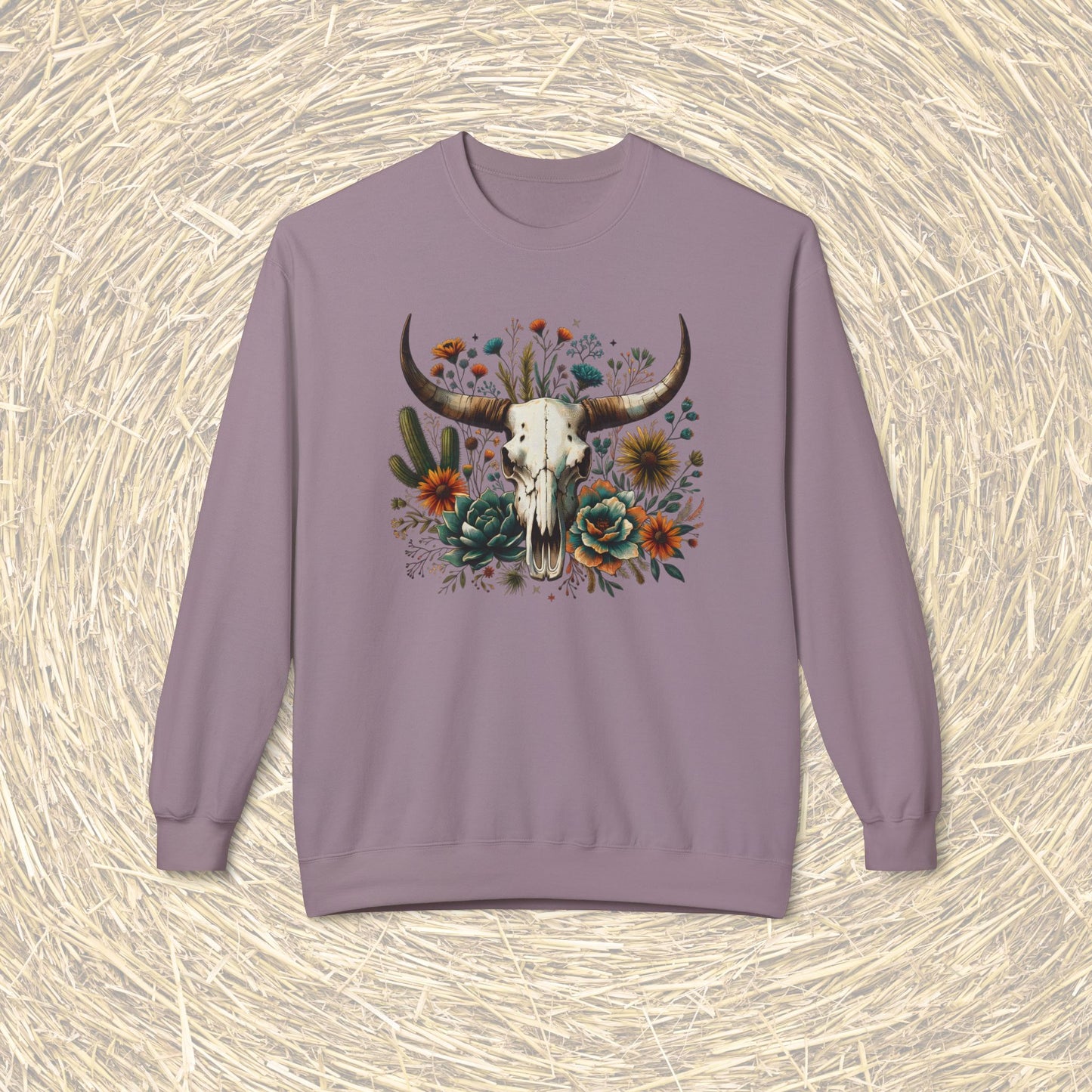 Western Cow Skull Sweatshirt