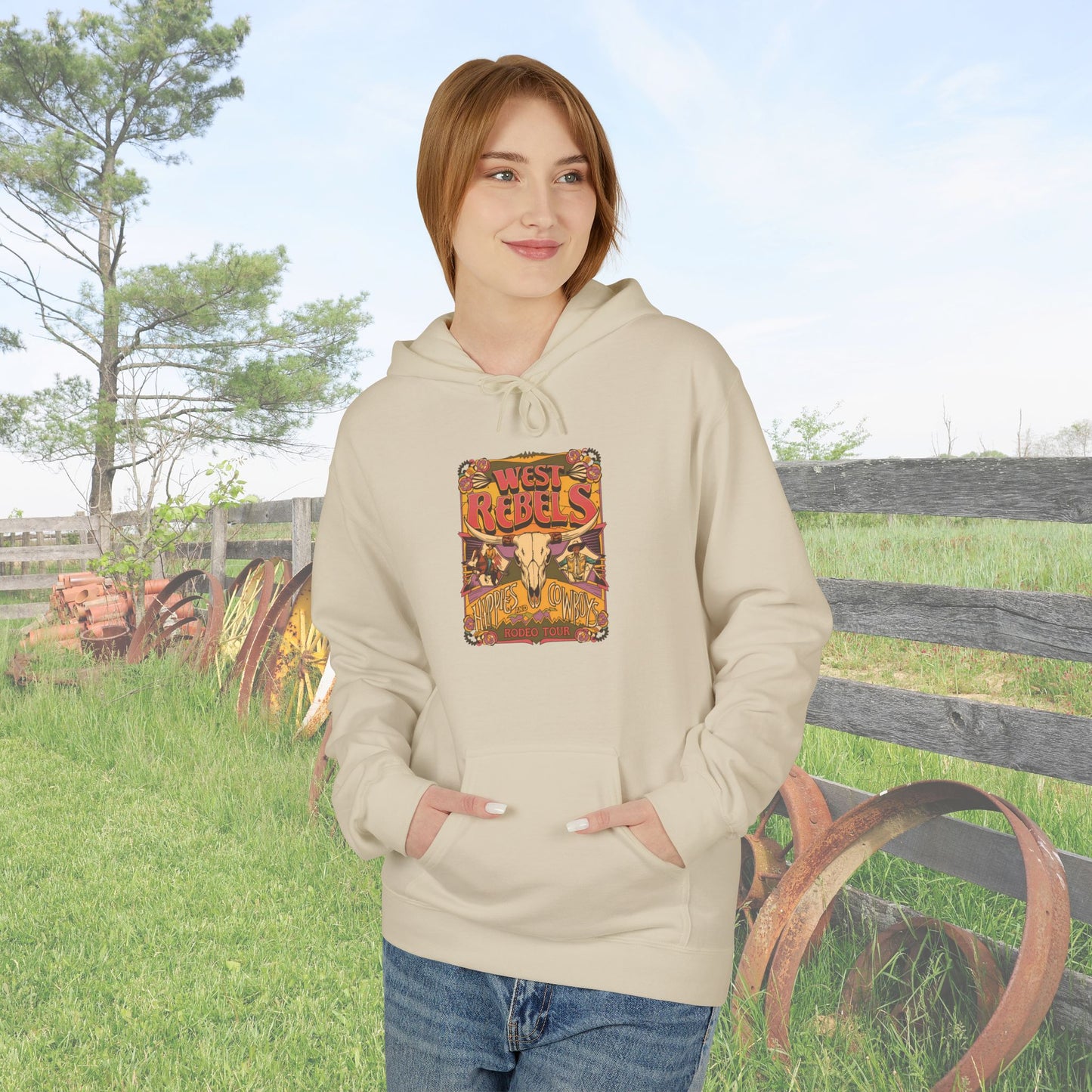 West Rebels Hippies & Cowboys Hoodie