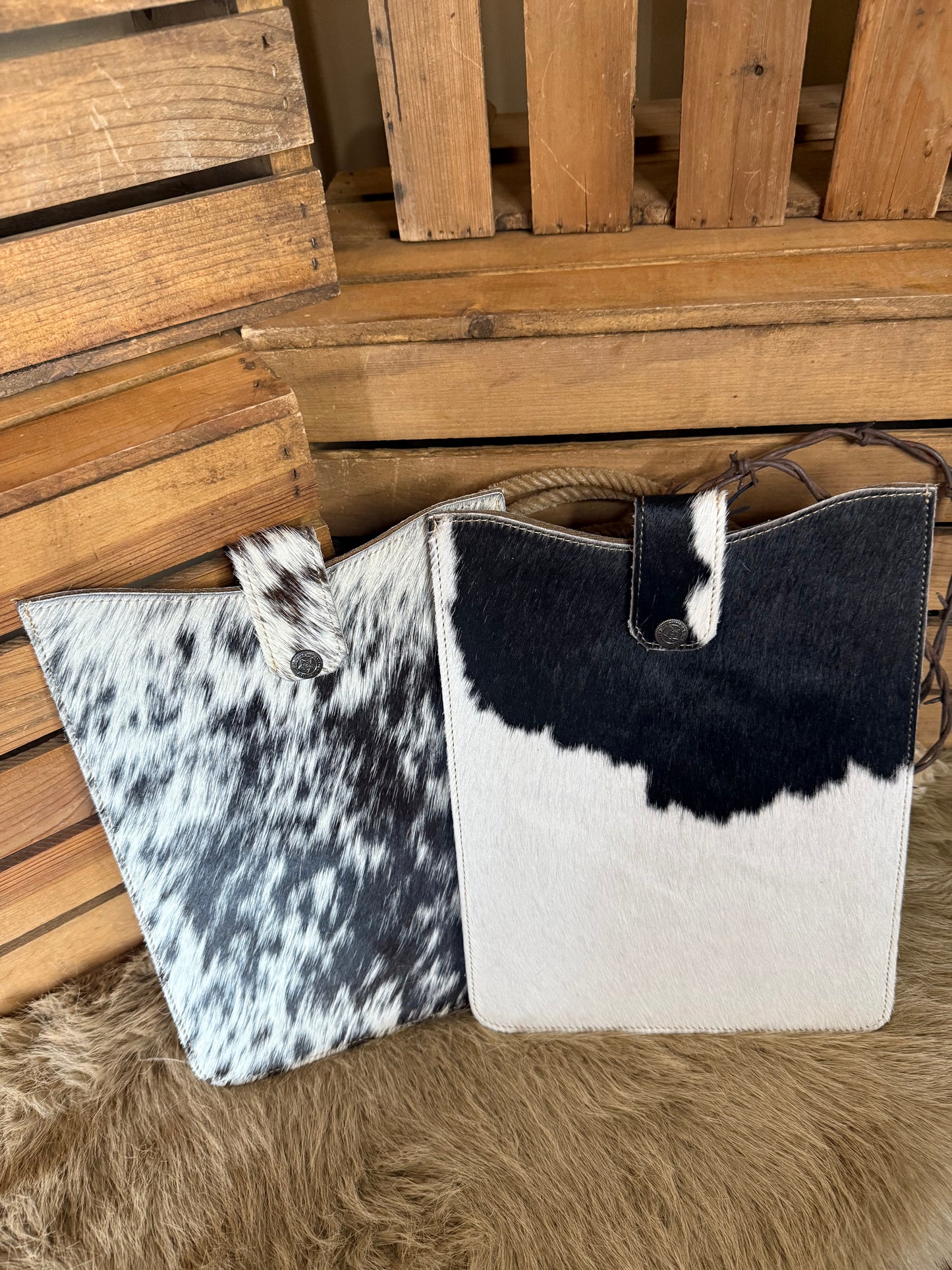 Cowhide IPad Cover, Free Custom Branding