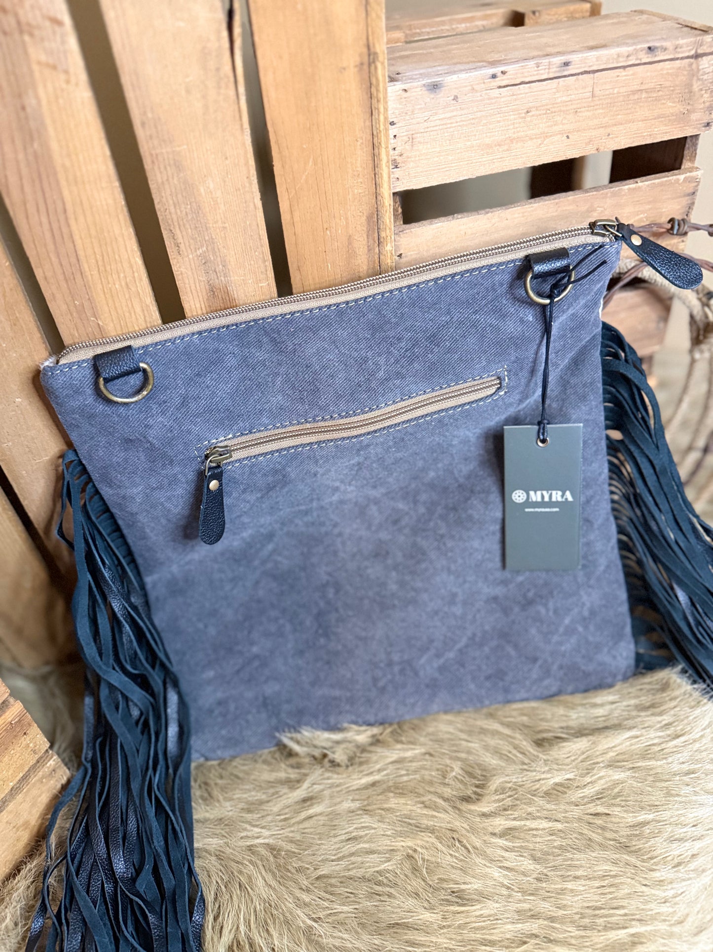 Western Cowhide Crossbody Bag, Hand Tooled Leather Crossbody Fringe Bag, Crossbody Purse, The Tumbleweed Bag