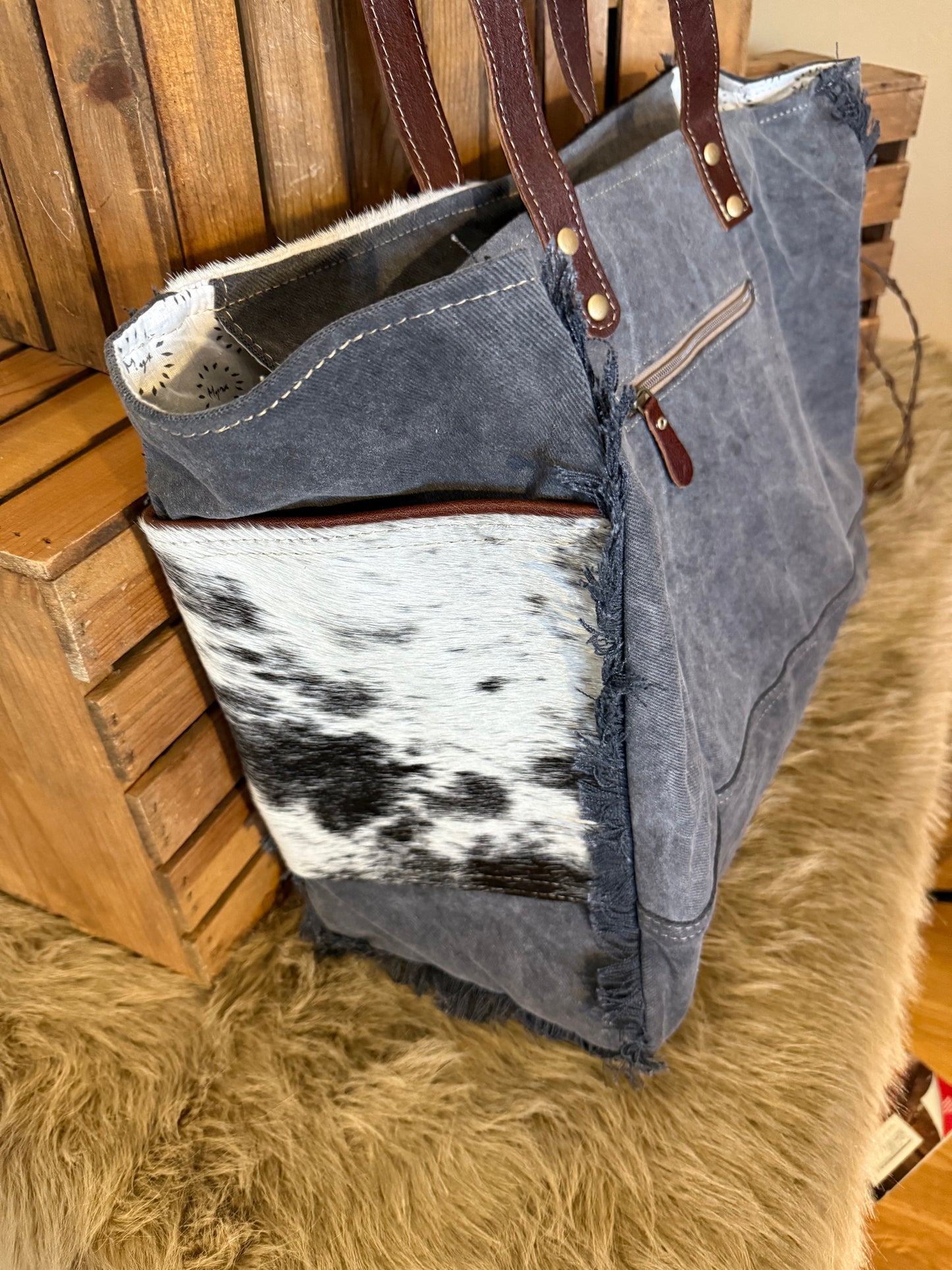 Western Weekender Bag, Cowhide Weekender Bag, Overnight bag, The Cartwright Bag