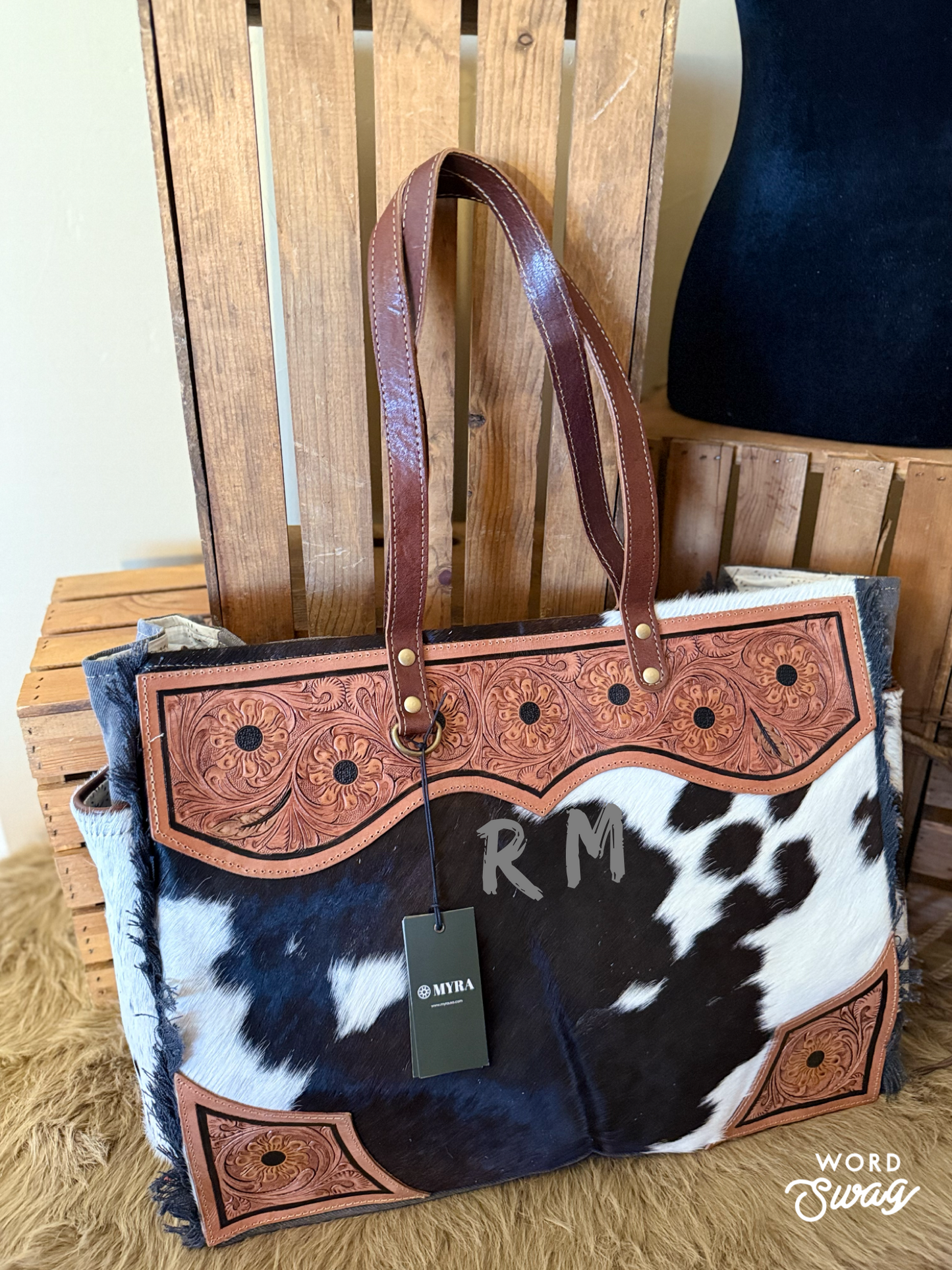 Western Weekender Bag, Cowhide Weekender Bag, Overnight bag, The Cartwright Bag