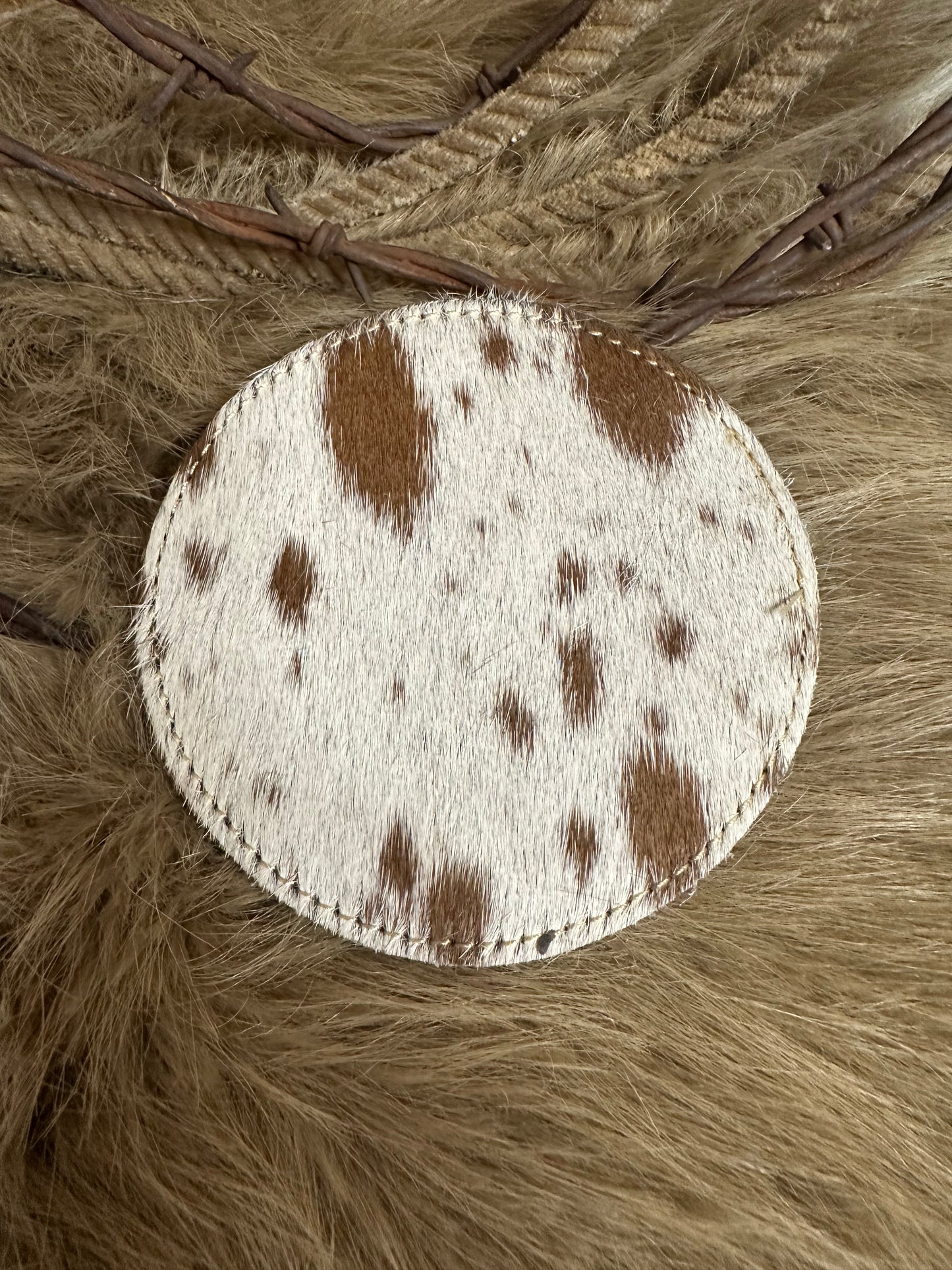 Custom Branded Cowhide Coasters