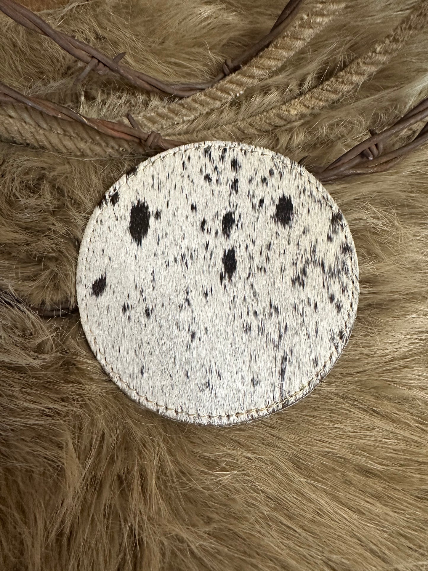 Custom Branded Cowhide Coasters