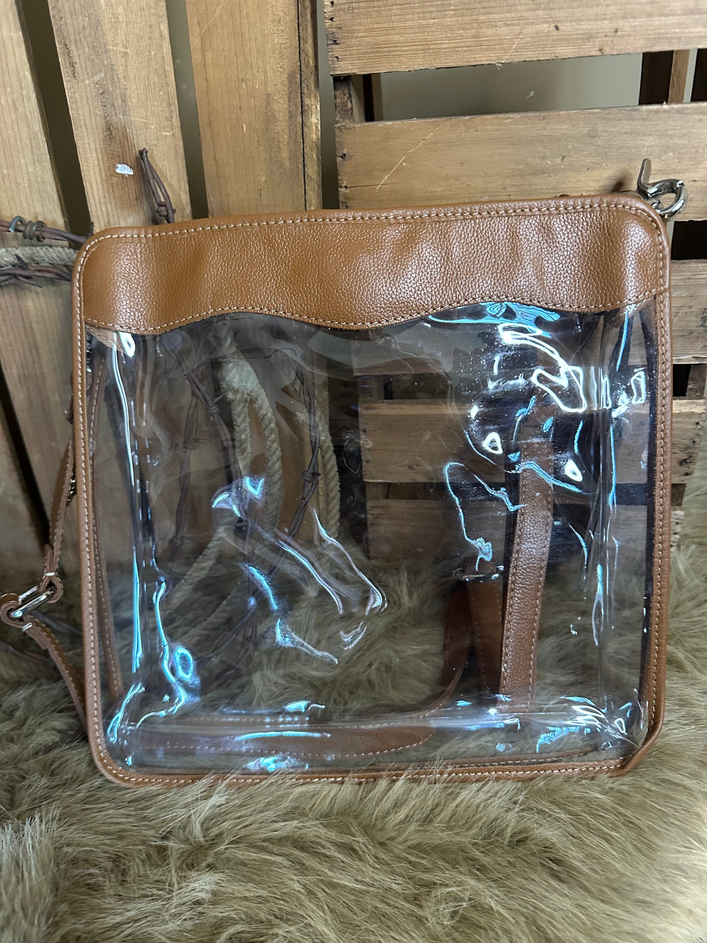 Clear Western Crossbody Bag, Stadium Bag, The Santa Clara Bag
