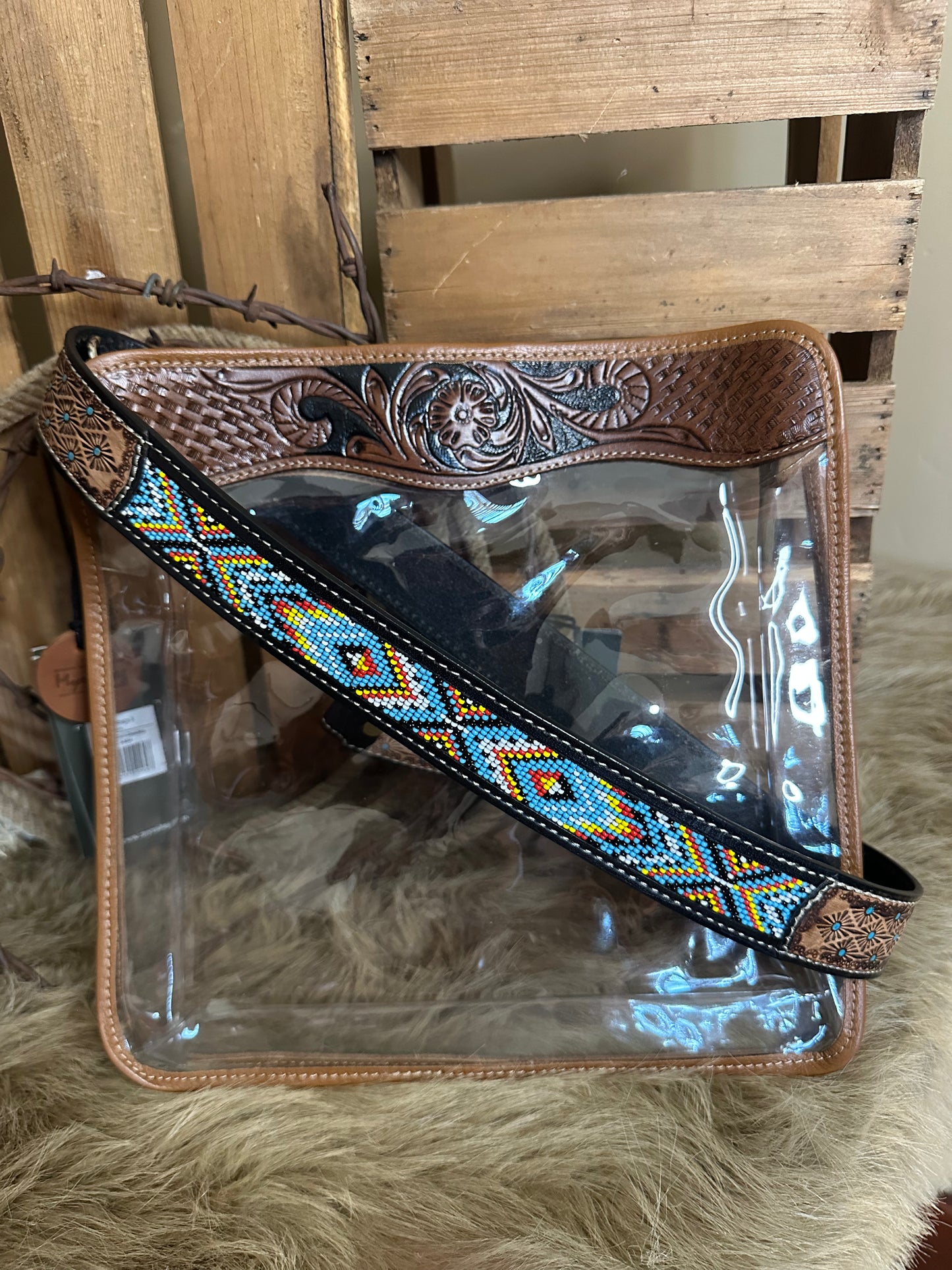 Clear Western Crossbody Bag, Stadium Bag, The Santa Clara Bag