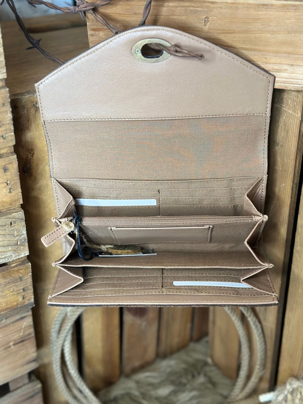 Custom Branded Western Tooled Leather RFID Protected Wallet, The Butch Cassidy Wallet