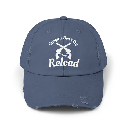 Cowgirls Don't Cry They Reload Distressed Cap