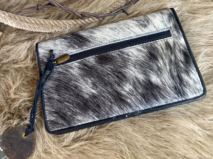 Cowhide Passport Wallet Holder, Free Custom Branding, Personalized Western Passport Wallet, Gift for Travel