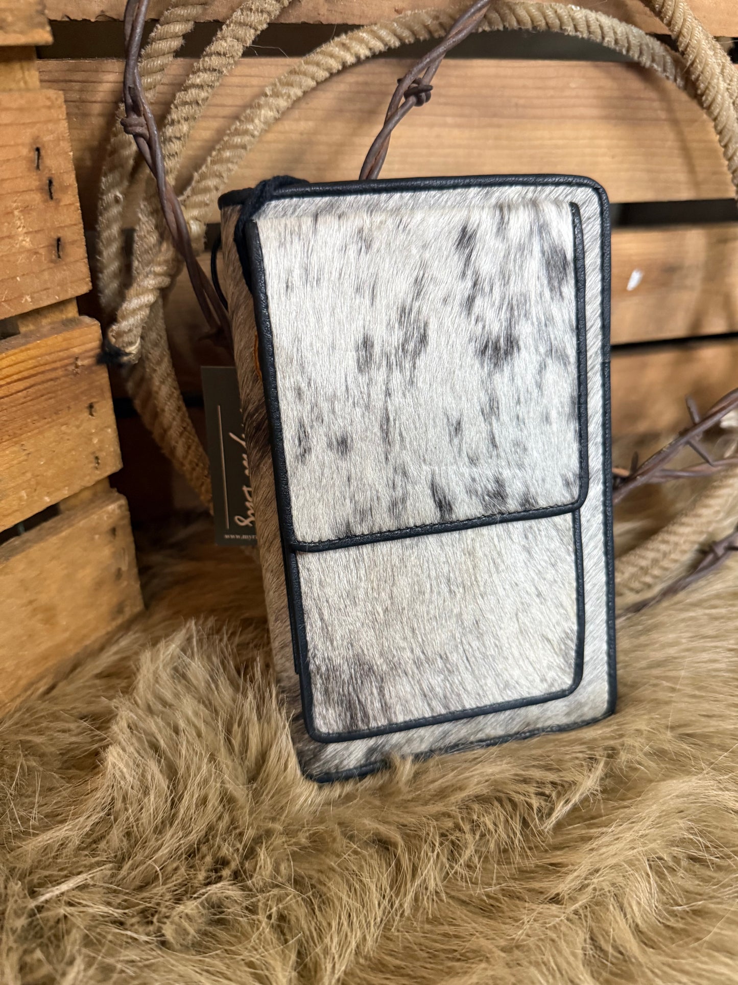 Cowhide Passport Wallet Holder, Free Custom Branding, Personalized Western Passport Wallet, Gift for Travel