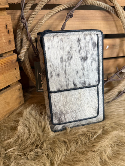 Cowhide Passport Wallet Holder, Free Custom Branding, Personalized Western Passport Wallet, Gift for Travel