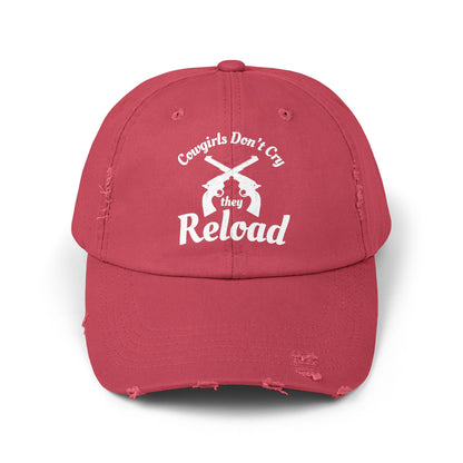 Cowgirls Don't Cry They Reload Distressed Cap