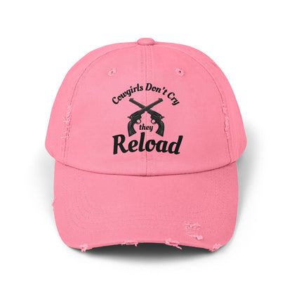 Cowgirls Don't Cry They Reload Distressed Cap