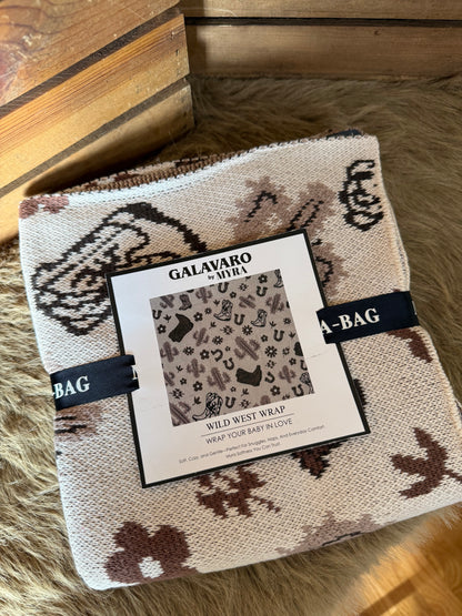 Baby Gift Set: Western Cowhide Tooled Leather Diaper Bag and Baby Blanket, Boy Girl Gift