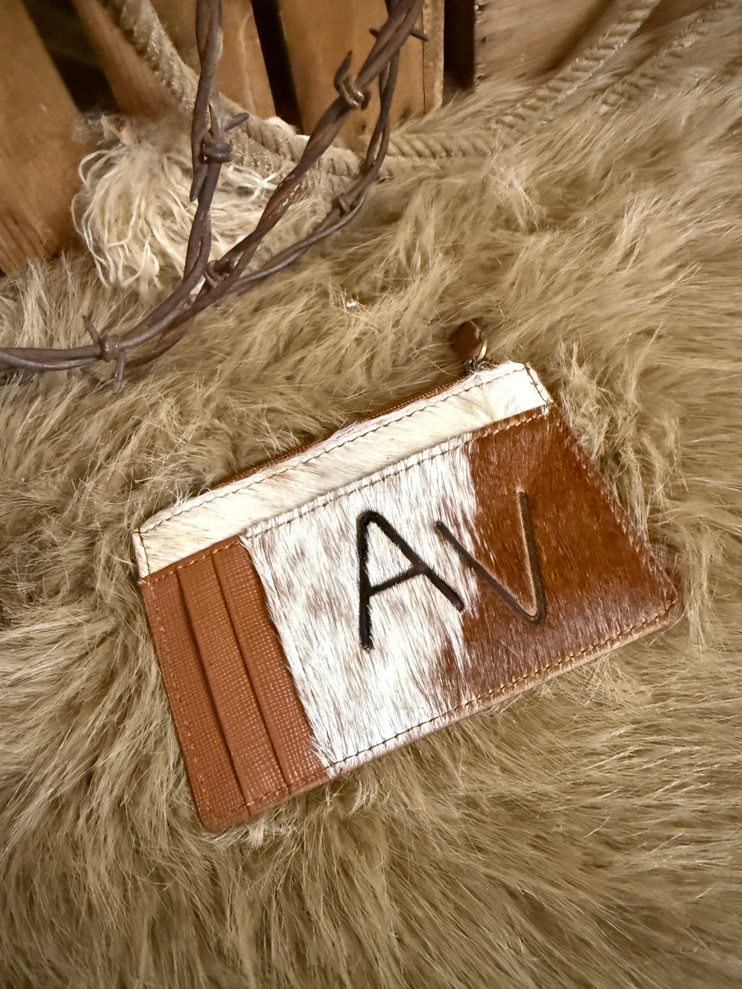 Travel Credit Card Cowhide Wallet with Coin Purse, Free Custom Branding