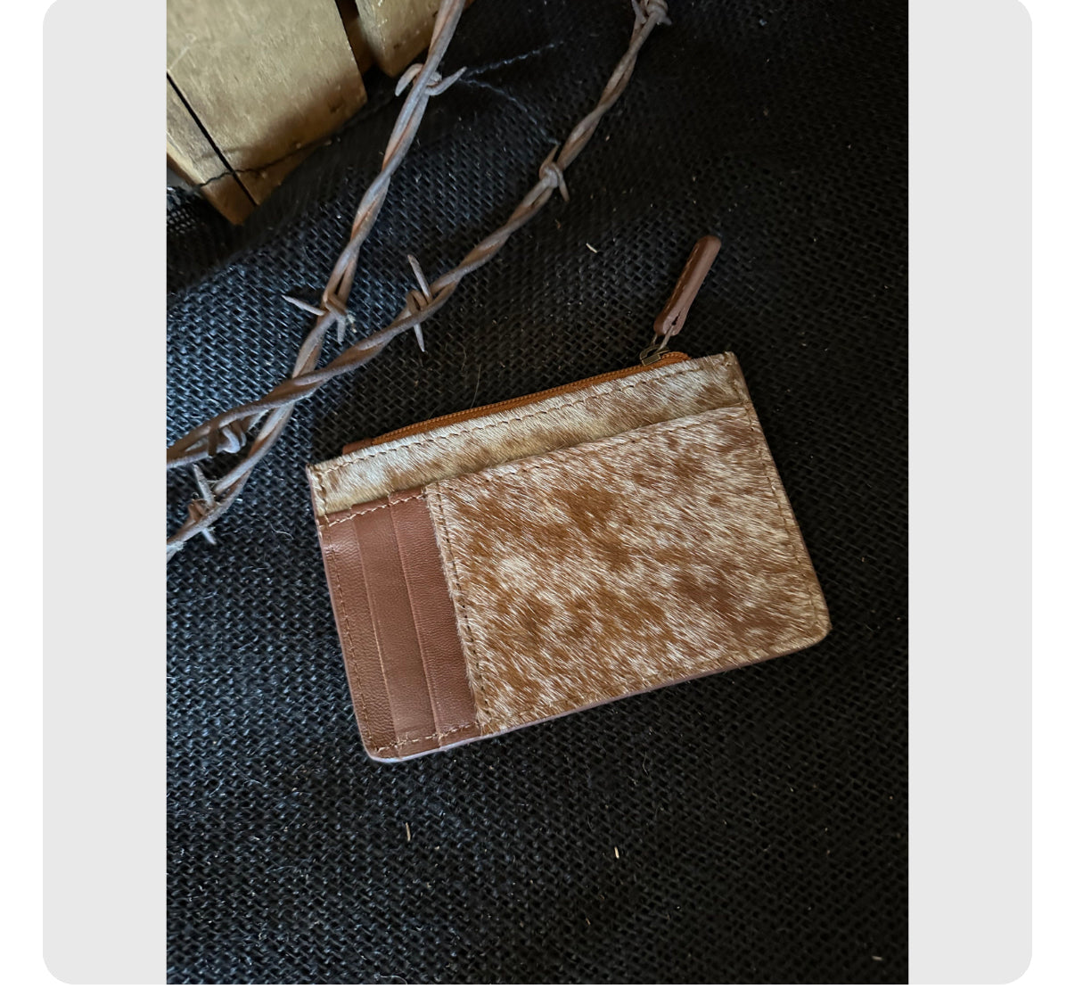 Travel Credit Card Cowhide Wallet with Coin Purse, Free Custom Branding