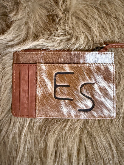 Travel Credit Card Cowhide Wallet with Coin Purse, Free Custom Branding