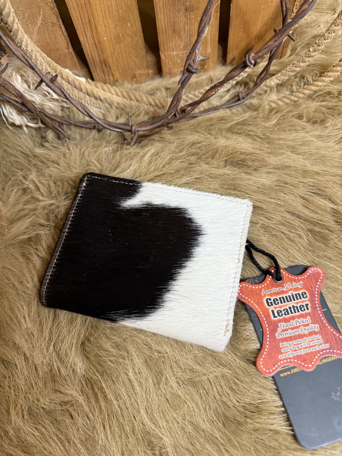 Cowhide Credit Card Wallet, Free Custom Branding