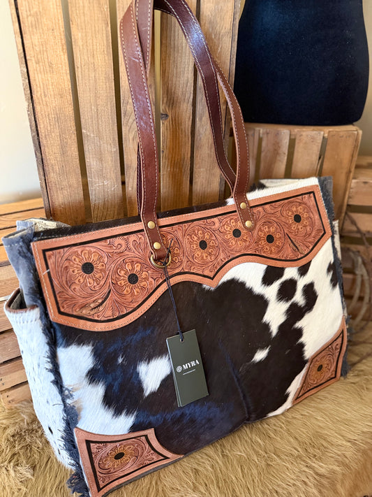 Western Weekender Bag, Cowhide Weekender Bag, Overnight bag, The Cartwright Bag