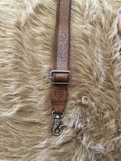 Western Boot Stitched Crossbody Bag,  Tooled Leather Crossbody Bag, Crossbody Purse, The Maverick and Outlaw Bag