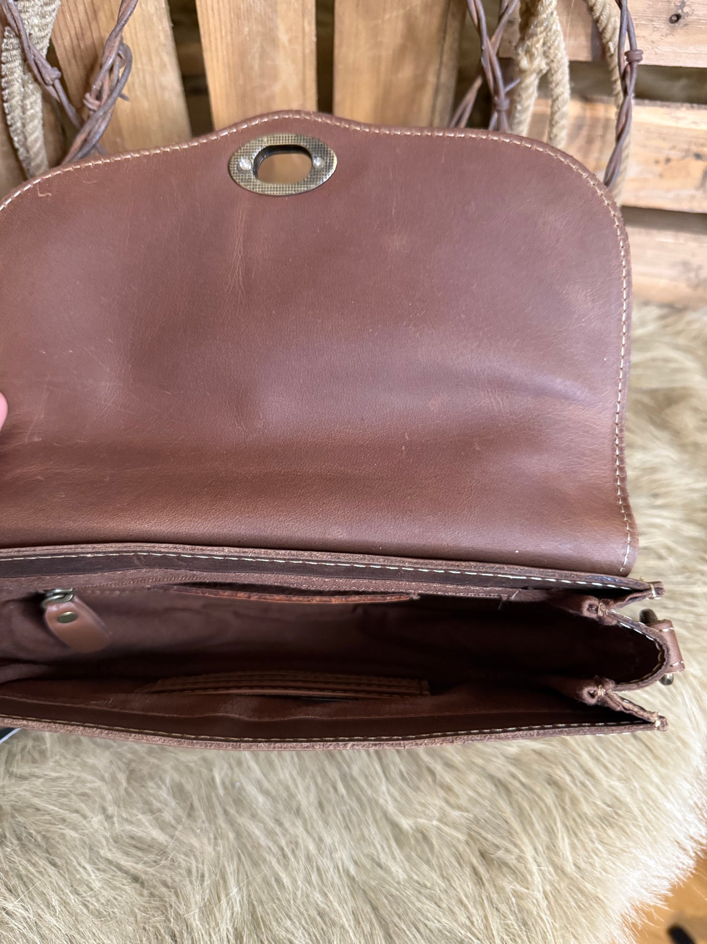 Western Cowhide and Leather Crossbody Bag, Cowhide and Leather Crossbody Bag, Crossbody Purse, The Laramie Bag