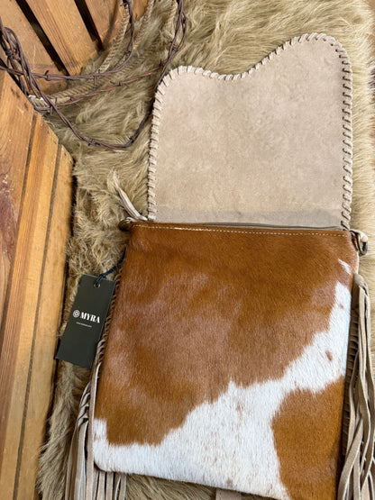 Western Cowhide Fringed Conceal and Carry Crossbody Bag, Cowhide Crossbody Purse, The Annie Oakley Purse