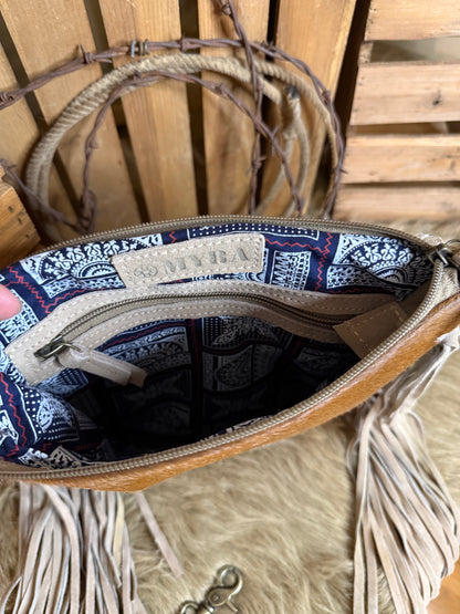 Western Cowhide Fringed Conceal and Carry Crossbody Bag, Cowhide Crossbody Purse, The Annie Oakley Purse