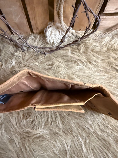 Western Cowhide and Leather Wallet, Custom Branded Leather Wallet, The Antelope Trail Wallet