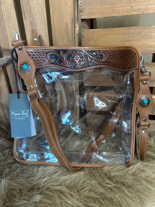 Clear Western Crossbody Bag, Stadium Bag, The Santa Clara Bag