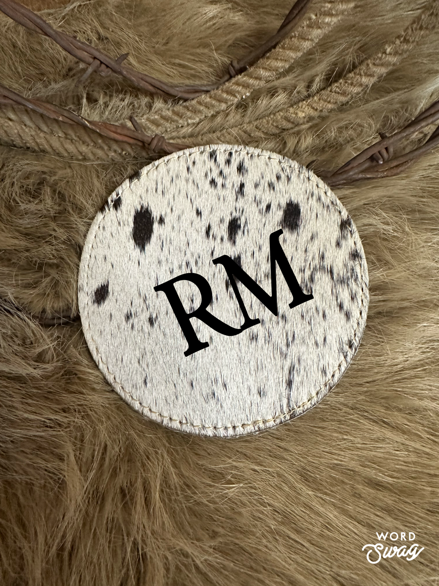 Custom Branded Cowhide Coasters