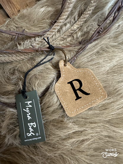 Custom Branded Saddle Stitch Key Ring, Personalized Western Key Ring