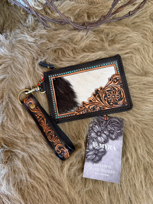 Cowhide Credit Card Wristlet Wallet, Free Custom Branding