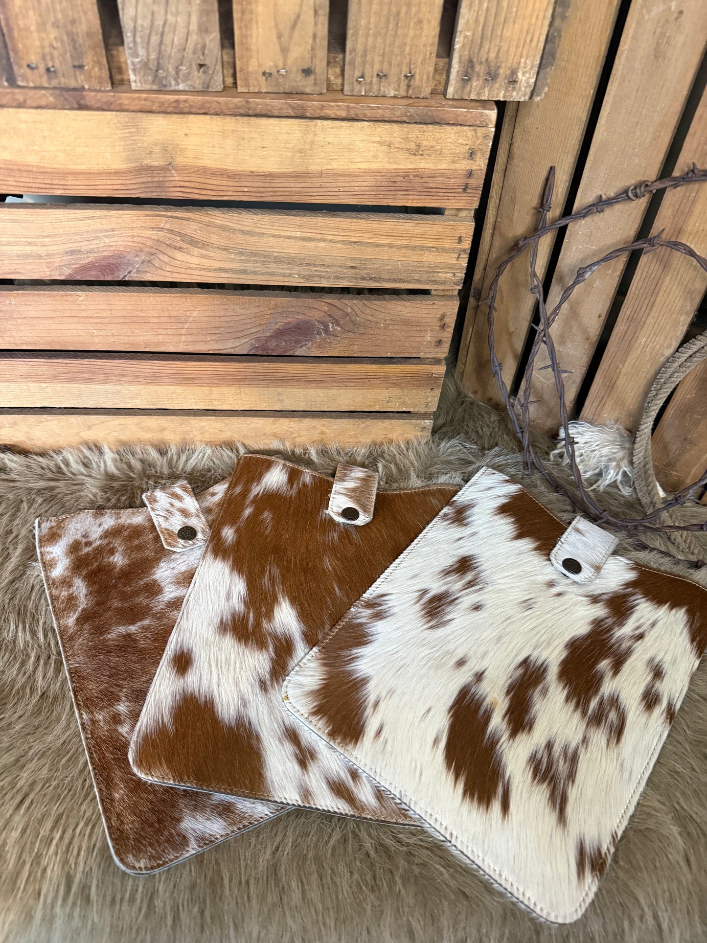 Cowhide IPad Cover, Free Custom Branding