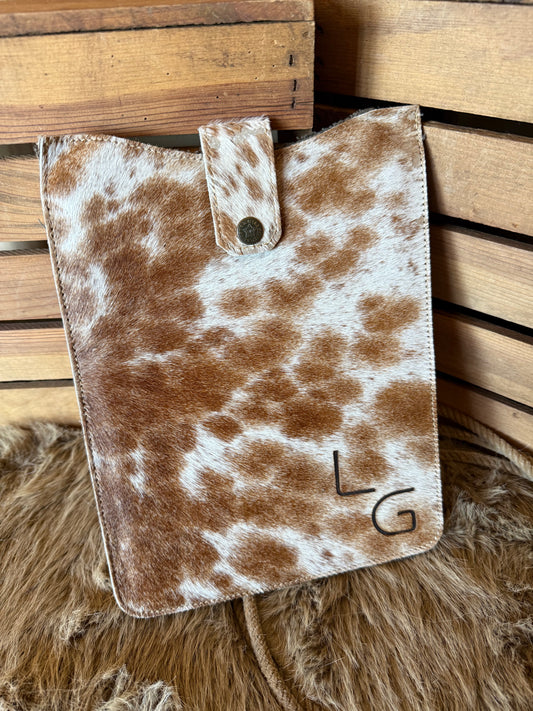 Cowhide IPad Cover, Free Custom Branding