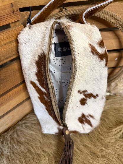 Cowhide Shaving Kit / Makeup Bag, Free Custom Branding