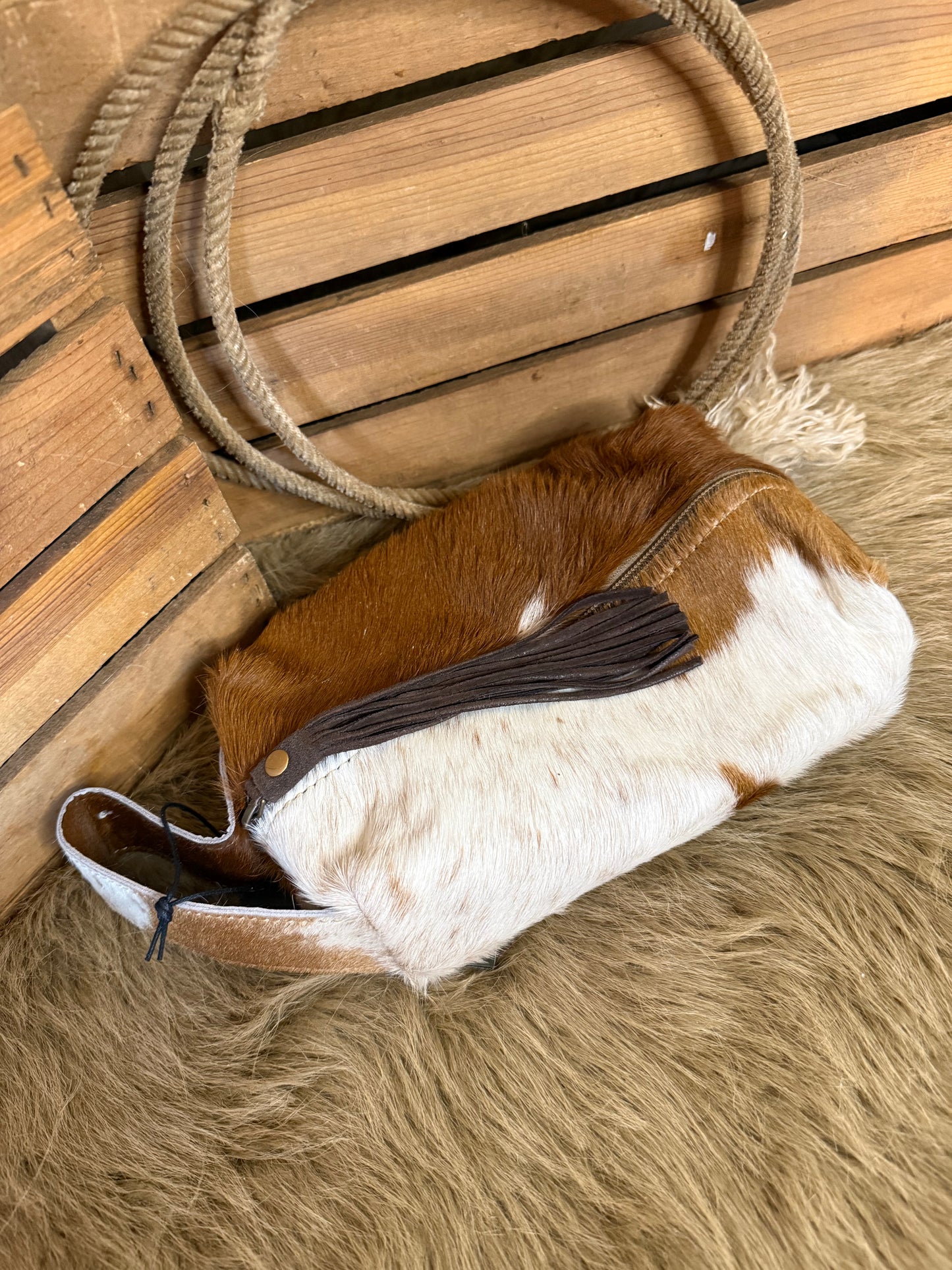 Cowhide Shaving Kit / Makeup Bag, Free Custom Branding