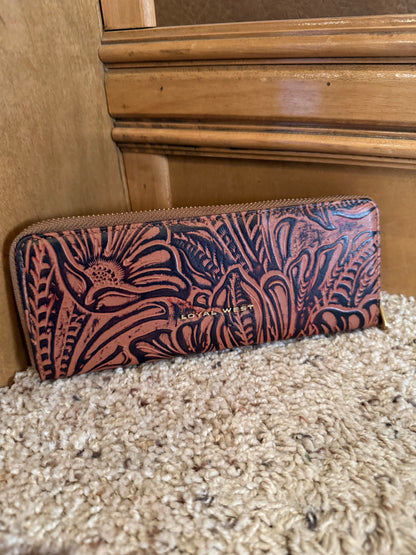 Cowhide Western Jewelry Case, Tooled Leather Jewelry Case, Custom Branded