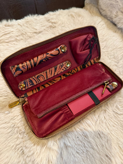 Cowhide Western Jewelry Case, Tooled Leather Jewelry Case, Custom Branded