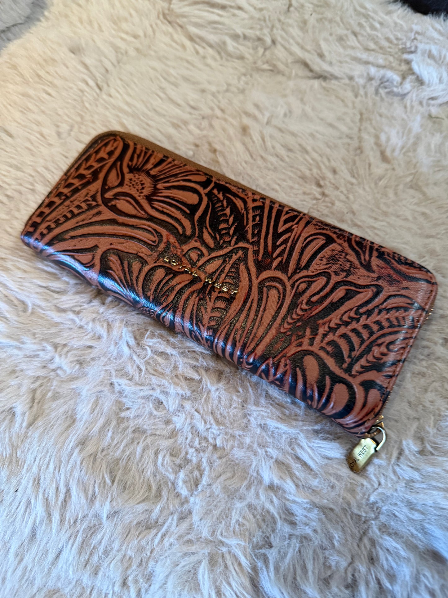 Cowhide Western Jewelry Case, Tooled Leather Jewelry Case, Custom Branded