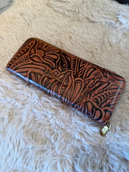 Cowhide Western Jewelry Case, Tooled Leather Jewelry Case, Custom Branded