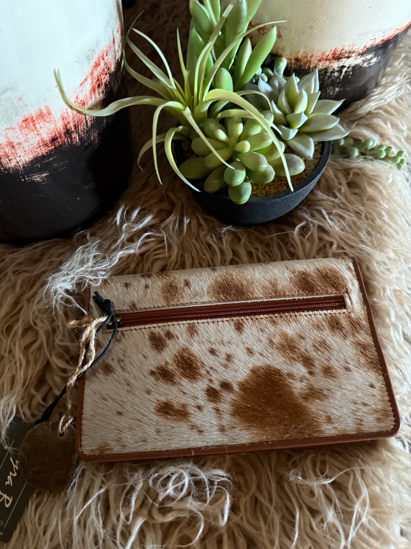 Cowhide Passport Wallet Holder, Free Custom Branding, Personalized Western Passport Wallet, Gift for Travel