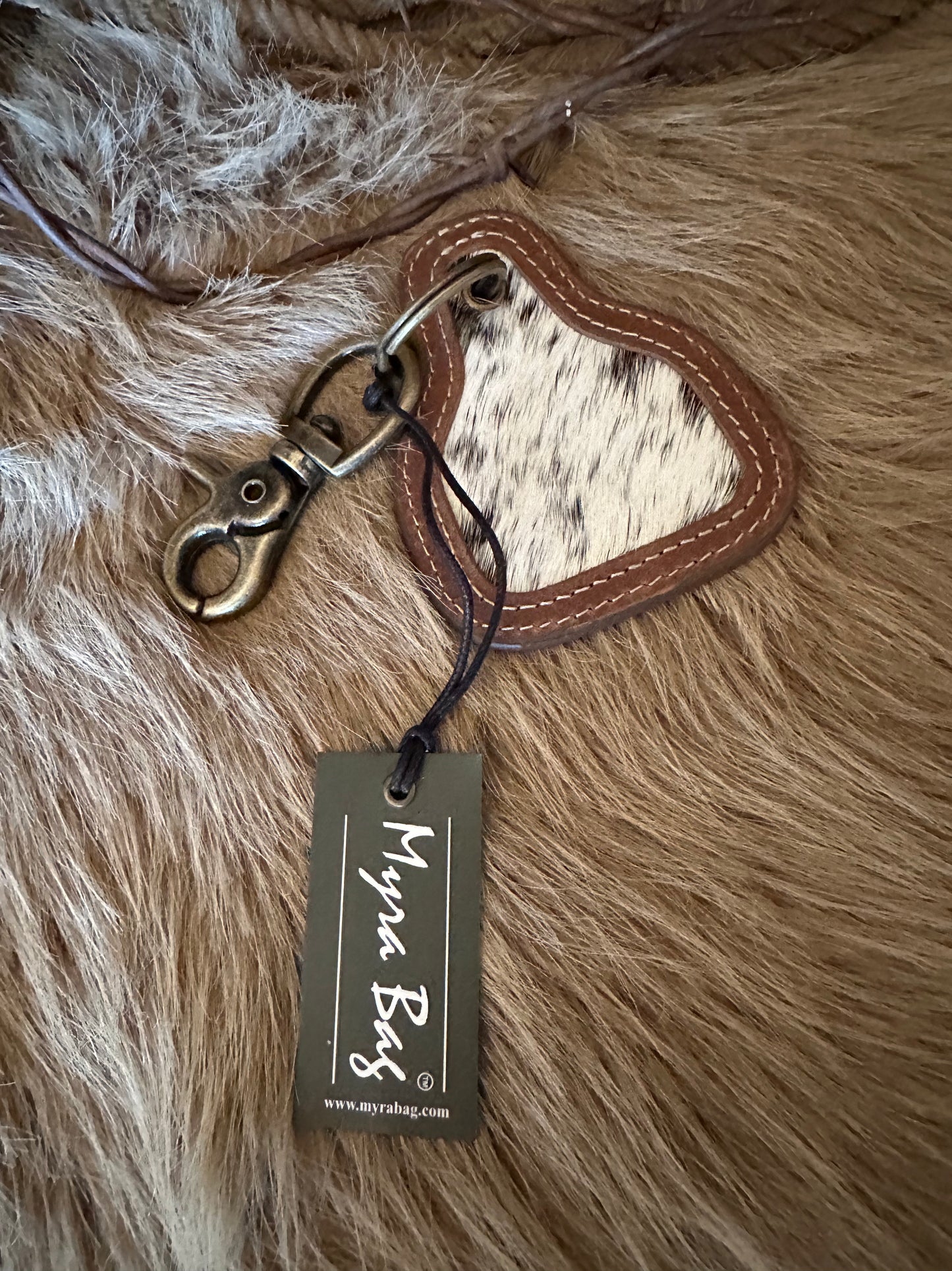 Custom Western Cowhide Key Ring