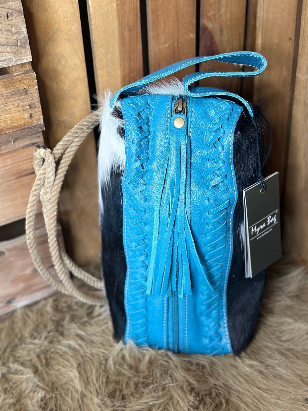 Custom Branded Cowhide Cosmetic Bag