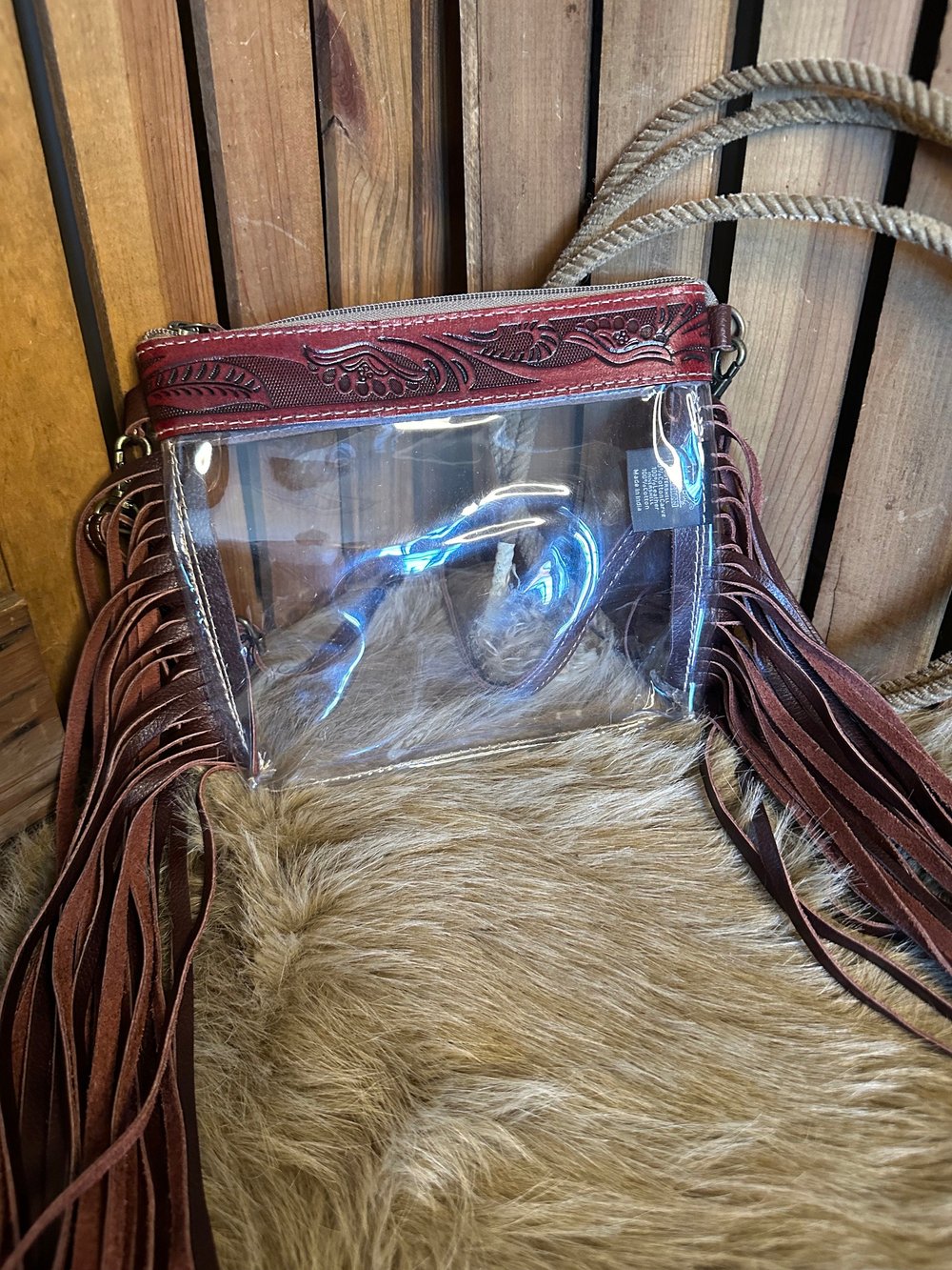Western Clear Crossbody Stadium Bag