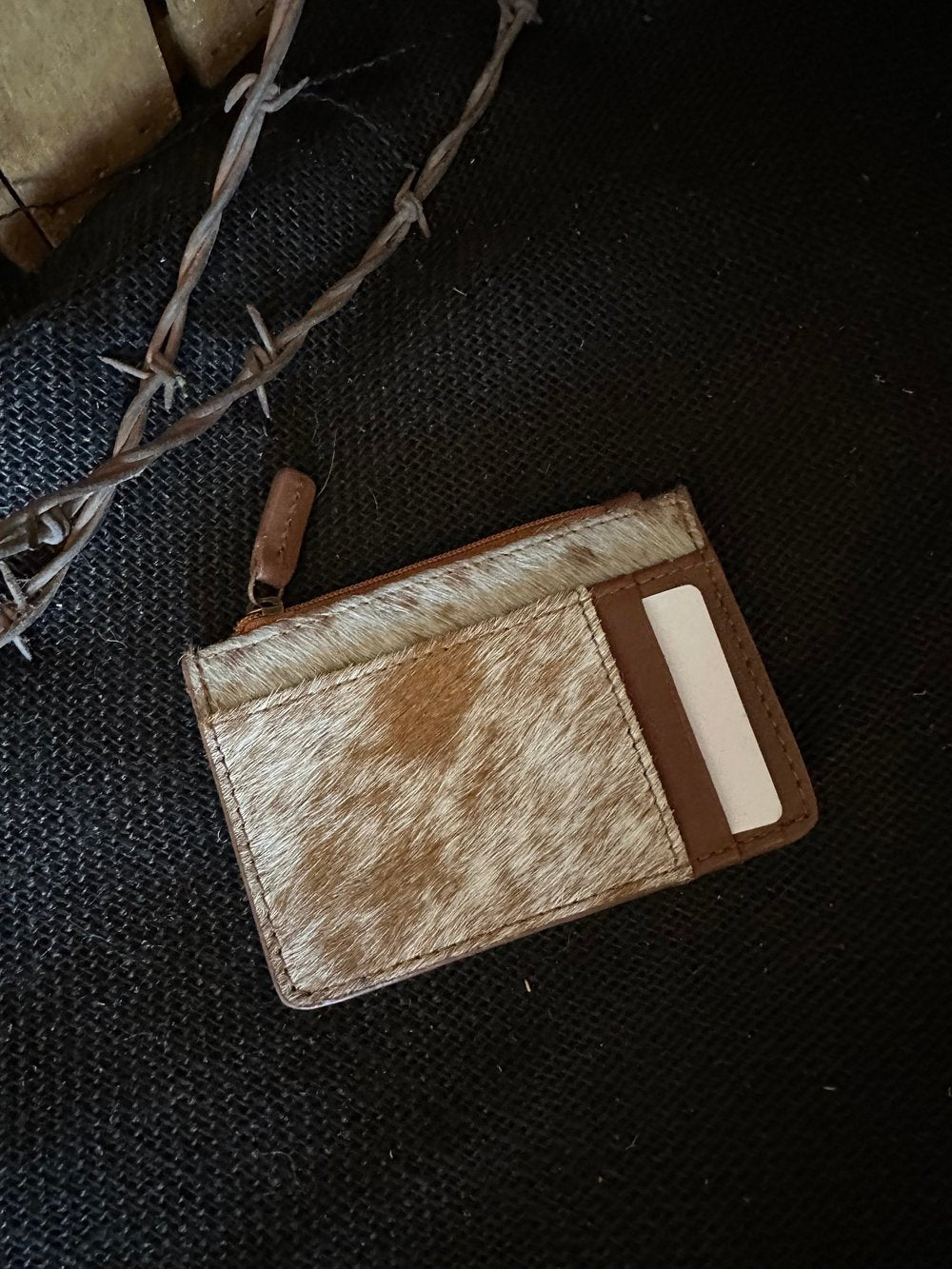 Custom Branded Cowhide Travel Credit Card Wallet with Coin Purse