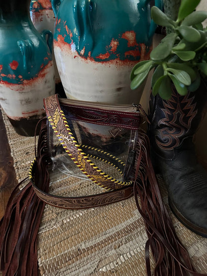 Western Clear Crossbody Stadium Bag