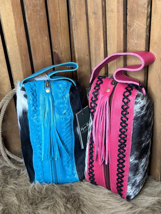 Custom Branded Cowhide Cosmetic Bag