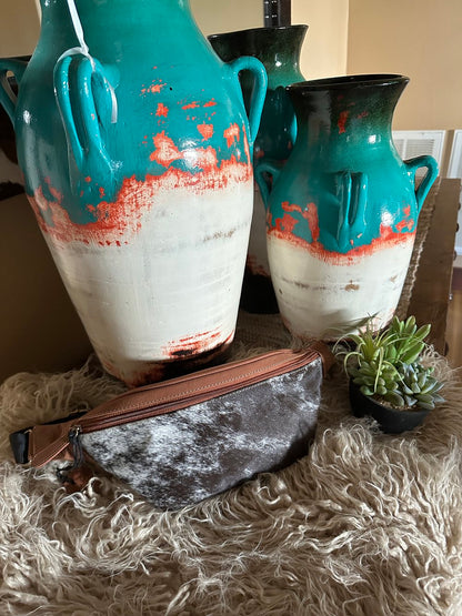 Custom Branded Cowhide Western Sling Bag, The Yellowstone Bag